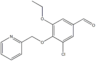 3-CHLORO-5-ETHOXY-4-(PYRIDIN-2-YLMETHOXY)BENZALDEHYDE 结构式