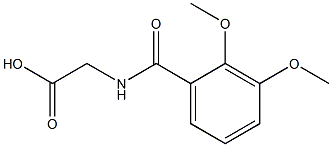 [(2,3-DIMETHOXYBENZOYL)AMINO]ACETIC ACID 结构式