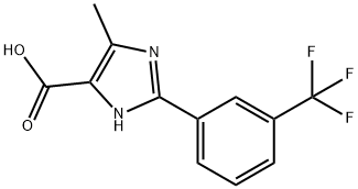 5-METHYL-2-(3-TRIFLUOROMETHYLPHENYL)-3H-IMIDAZOLE-4-CARBOXYLIC ACID 结构式