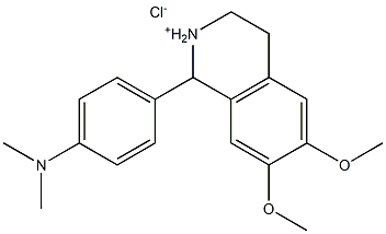 1-(4-DIMETHYLAMINO-PHENYL)-6,7-DIMETHOXY-1,2,3,4-TETRAHYDRO-ISOQUINOLINIUM CHLORIDE 结构式