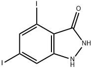 4,6-DIIODO-3-HYDROXYINDAZOLE 结构式