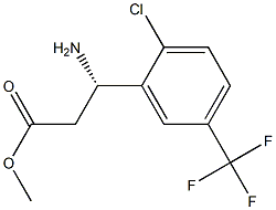 METHYL (3S)-3-AMINO-3-[2-CHLORO-5-(TRIFLUOROMETHYL)PHENYL]PROPANOATE 结构式