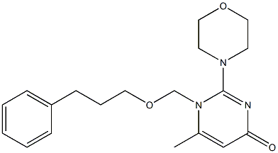 6-METHYL-2-MORPHOLIN-4-YL-1-[(3-PHENYLPROPOXY)METHYL]PYRIMIDIN-4(1H)-ONE 结构式