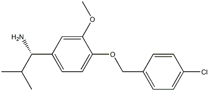 (1S)-1-(4-[(4-CHLOROPHENYL)METHOXY]-3-METHOXYPHENYL)-2-METHYLPROPYLAMINE 结构式