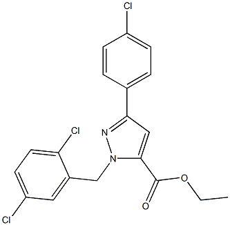 ETHYL 1-(2,5-DICHLOROBENZYL)-3-(4-CHLOROPHENYL)-1H-PYRAZOLE-5-CARBOXYLATE 结构式