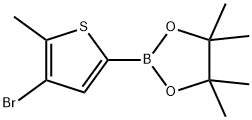 4-BROMO-5-METHYL-THIOPHENE-2-BORONIC ACID PINACOL ESTER 结构式