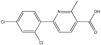 6-(2,4-Dichlorophenyl)-2-methylpyridine-3-carboxylic acid 结构式