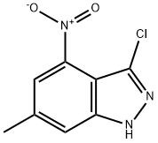 3-CHLORO-6-METHYL-4-NITRO-(1H)INDAZOLE 结构式