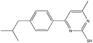 4-(4-ISOBUTYLPHENYL)-6-METHYLPYRIMIDINE-2-THIOL 结构式