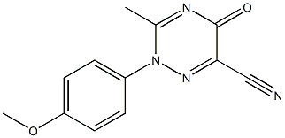 2-(4-Methoxyphenyl)-3-methyl-5-oxo-2,5-dihydro-1,2,4-triazine-6-carbonitrile 结构式