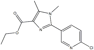 2-(6-CHLORO-PYRIDIN-3-YL)-1,5-DIMETHYL-1H-IMIDAZOLE-4-CARBOXYLIC ACID ETHYL ESTER 结构式