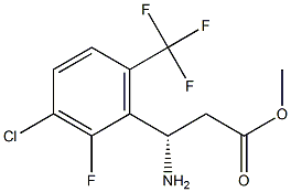 METHYL (3S)-3-AMINO-3-[3-CHLORO-2-FLUORO-6-(TRIFLUOROMETHYL)PHENYL]PROPANOATE 结构式