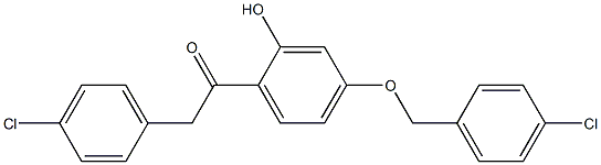 1-(4-(4-CHLOROBENZYLOXY)-2-HYDROXYPHENYL)-2-(4-CHLOROPHENYL)ETHANONE 结构式