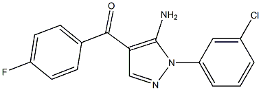 (5-AMINO-1-(3-CHLOROPHENYL)-1H-PYRAZOL-4-YL)(4-FLUOROPHENYL)METHANONE 结构式