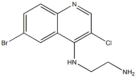 4-(2-AMINOETHYL)AMINO-6-BROMO-3-CHLOROQUINOLINE 结构式