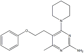 4-METHYL-5-(2-PHENOXYETHYL)-6-PIPERIDIN-1-YLPYRIMIDIN-2-AMINE 结构式