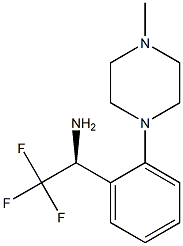 (1S)-2,2,2-TRIFLUORO-1-[2-(4-METHYLPIPERAZINYL)PHENYL]ETHYLAMINE 结构式