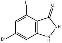 6-BROMO-4-FLUORO-3-HYDROXYINDAZOLE 结构式