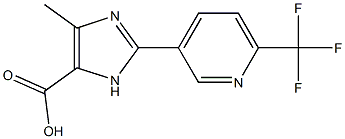 5-METHYL-2-(6-TRIFLUOROMETHYL-PYRIDIN-3-YL)-3H-IMIDAZOLE-4-CARBOXYLIC ACID 结构式