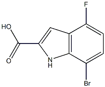 7-溴-4-氟-1H-吲哚-2-羧基 酸 结构式