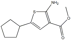 2-AMINO-5-CYCLOPENTYL-THIOPHENE-3-CARBOXYLIC ACID METHYL ESTER 结构式
