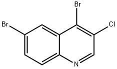 4,6-二溴-3-氯喹啉 结构式