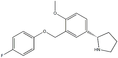 1-([5-((2S)PYRROLIDIN-2-YL)-2-METHOXYPHENYL]METHOXY)-4-FLUOROBENZENE 结构式