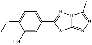 2-METHOXY-5-(3-METHYL[1,2,4]TRIAZOLO[3,4-B][1,3,4]THIADIAZOL-6-YL)-ANILINE 结构式