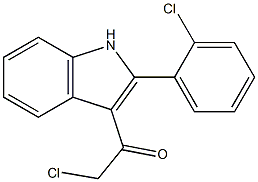 2-CHLORO-1-[2-(2-CHLOROPHENYL)-1H-INDOL-3-YL]ETHANONE 结构式