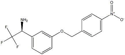 (1S)-2,2,2-TRIFLUORO-1-(3-[(4-NITROPHENYL)METHOXY]PHENYL)ETHYLAMINE 结构式