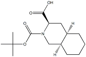 (3R,4AR,8AR)-N-BOC-DECAHYDROISOQUINOLINE-3-CARBOXYLIC ACID 结构式