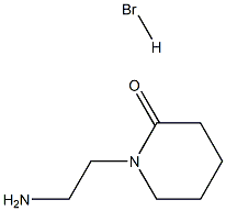 1-(2-氨基乙基)-2-哌啶酮氢溴酸盐 结构式