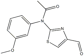 N-(4-FORMYL-1,3-THIAZOL-2-YL)-N-(3-METHOXYPHENYL)ACETAMIDE 结构式