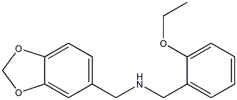 1-(1,3-Benzodioxol-5-yl)-N-(2-ethoxybenzyl)methanamine 结构式