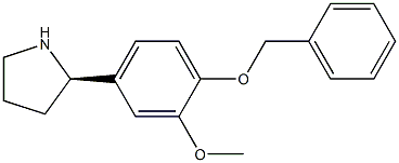 4-((2R)PYRROLIDIN-2-YL)-2-METHOXY-1-(PHENYLMETHOXY)BENZENE 结构式