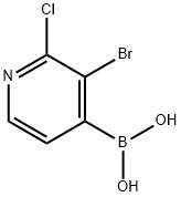 3-溴-2-氯吡啶-4-硼酸 结构式