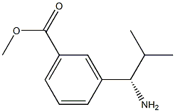 METHYL 3-((1S)-1-AMINO-2-METHYLPROPYL)BENZOATE 结构式