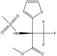 METHYL 3,3,3-TRIFLUORO-N-(METHYLSULFONYL)-2-THIEN-2-YLALANINATE 结构式