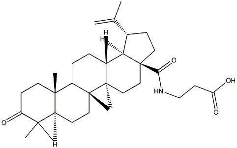 N-[3-OXO-LUP-20(29)-EN-28-OYL]-3-AMINOPROPIONIC ACID 结构式