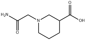1-CARBAMOYLMETHYL-PIPERIDINE-3-CARBOXYLIC ACID 结构式