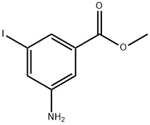 3-氨基-5-碘苯甲酸甲酯 结构式