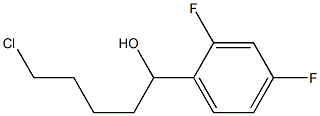 5-CHLORO-1-(2,4-DIFLUOROPHENYL)-1-PENTANOL 结构式