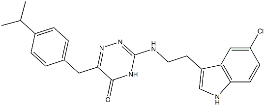 3-{[2-(5-CHLORO-1H-INDOL-3-YL)ETHYL]AMINO}-6-(4-ISOPROPYLBENZYL)-1,2,4-TRIAZIN-5(4H)-ONE 结构式