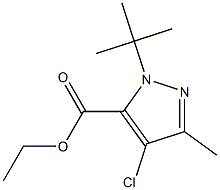 1-(TERT-BUTYL)-4-CHLORO-3-METHYL-1H-PYRAZOLE-5-CARBOXYLIC ACID ETHYL ESTER 结构式