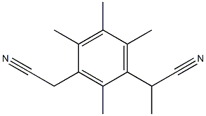 2-[3-(CYANOMETHYL)-2,4,5,6-TETRAMETHYLPHENYL]PROPANENITRILE 结构式