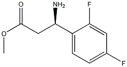 (R)-3-氨基-3-(2,4-二氟苯基)丙酸甲酯 结构式