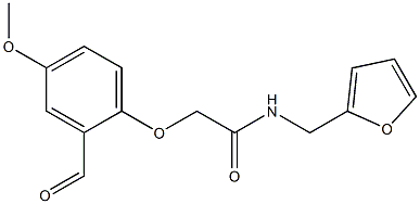 2-(2-FORMYL-4-METHOXYPHENOXY)-N-(2-FURYLMETHYL)ACETAMIDE 结构式