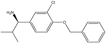 (1R)-1-[3-CHLORO-4-(PHENYLMETHOXY)PHENYL]-2-METHYLPROPYLAMINE 结构式