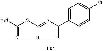 6-(4-CHLOROPHENYL)IMIDAZO[2,1-B][1,3,4]THIADIAZOL-2-AMINE HYDROBROMIDE 结构式