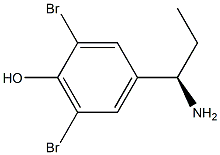 4-((1R)-1-AMINOPROPYL)-2,6-DIBROMOPHENOL 结构式
